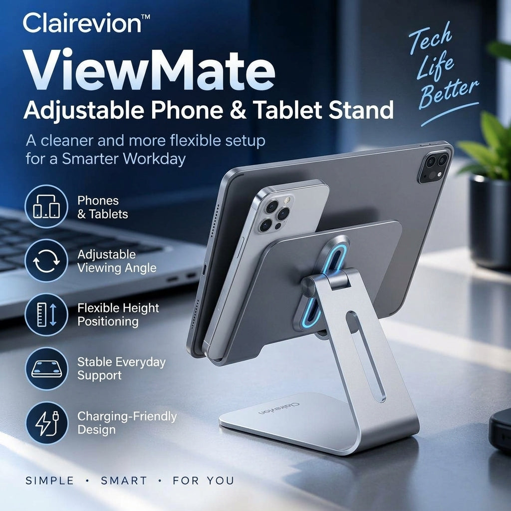 Clairevion™ ViewMate Adjustable Phone & Tablet Stand