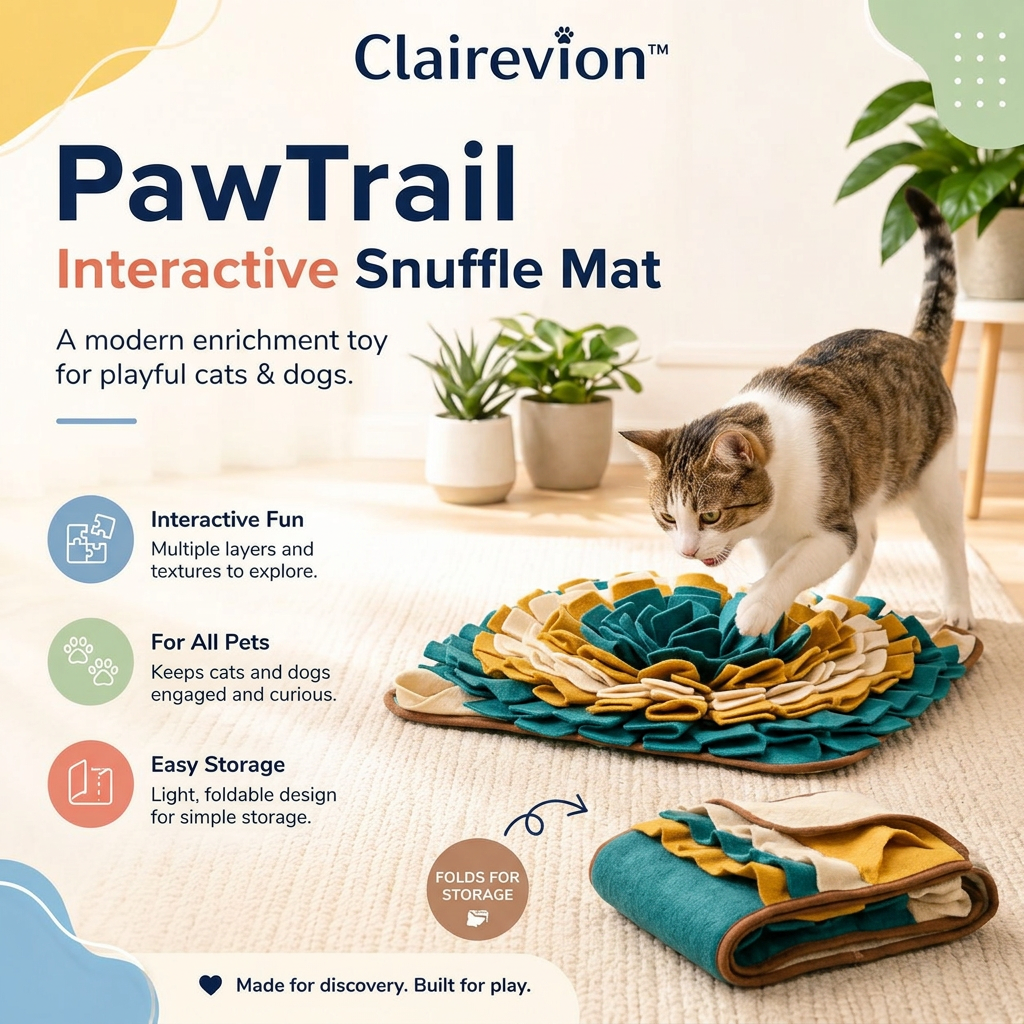 Clairevion™ PawTrail Interactive Snuffle Mat