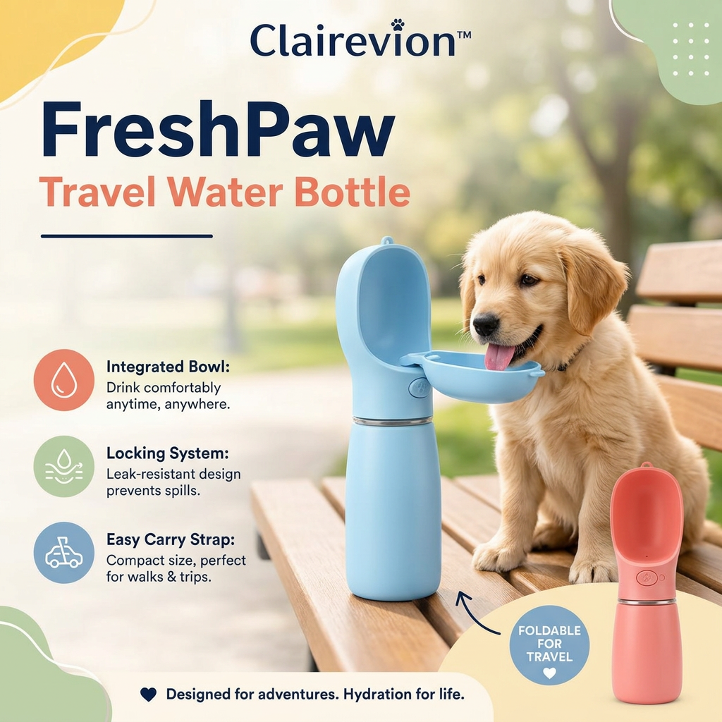 Clairevion™ FreshPaw Travel Water Bottle