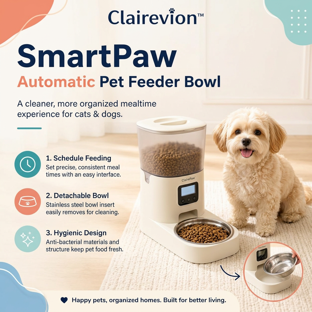 Clairevion™ SmartPaw Automatic Pet Feeder Bowl