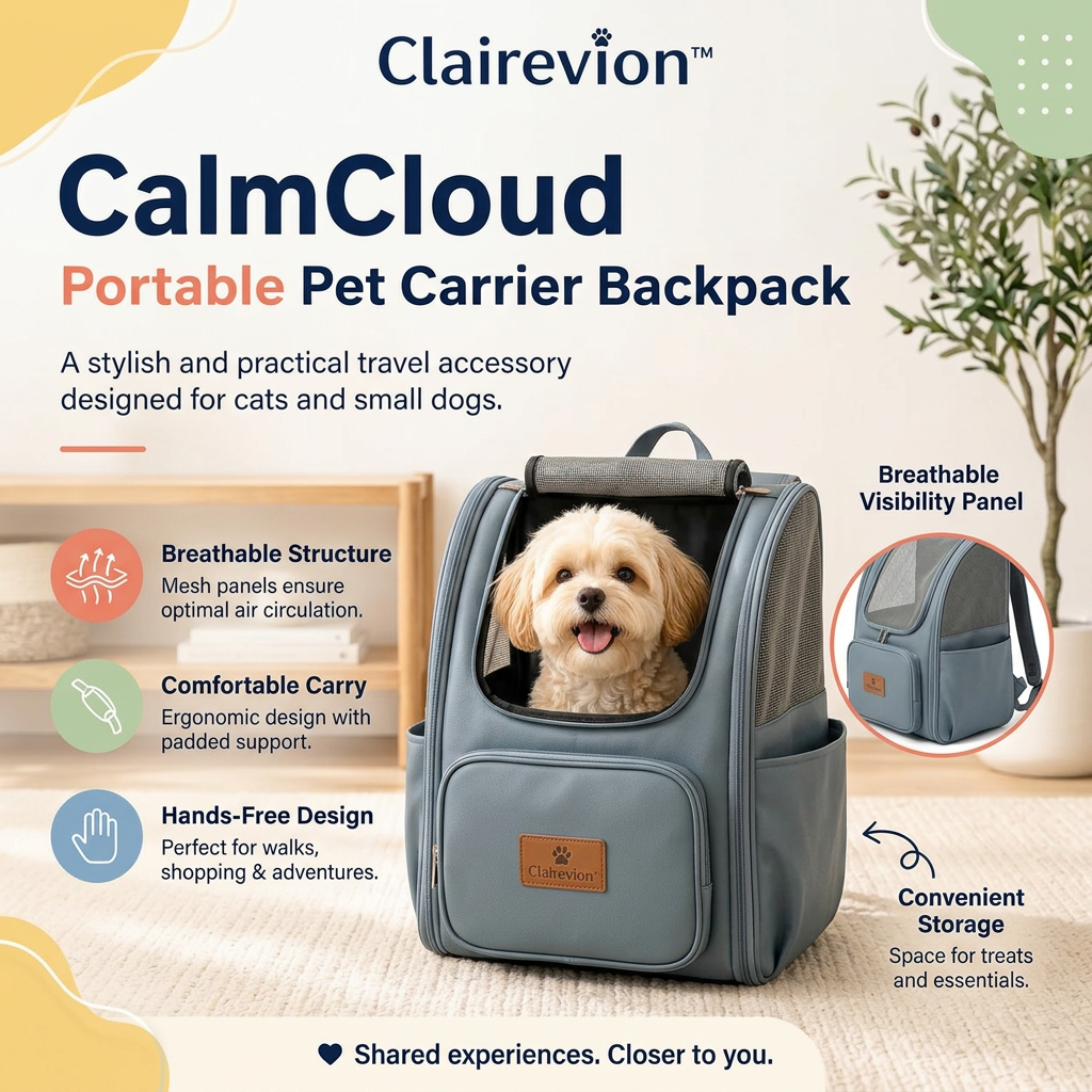 Clairevion™ CalmCloud Portable Pet Carrier Backpack